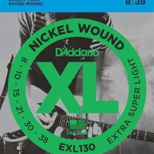 Струны для электрогитары D`Addario Extra Super Light 8-38 EXL130 XL NICKEL WOUND