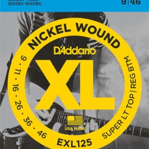 Струны для электрогитары D`Addario Super Light Top/Regular Bottom 9-46 EXL125 XL NICKEL WOUND