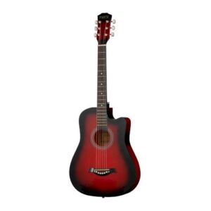 Акустическая гитара, с вырезом, красный санберст, Fante FT-D38-RDS